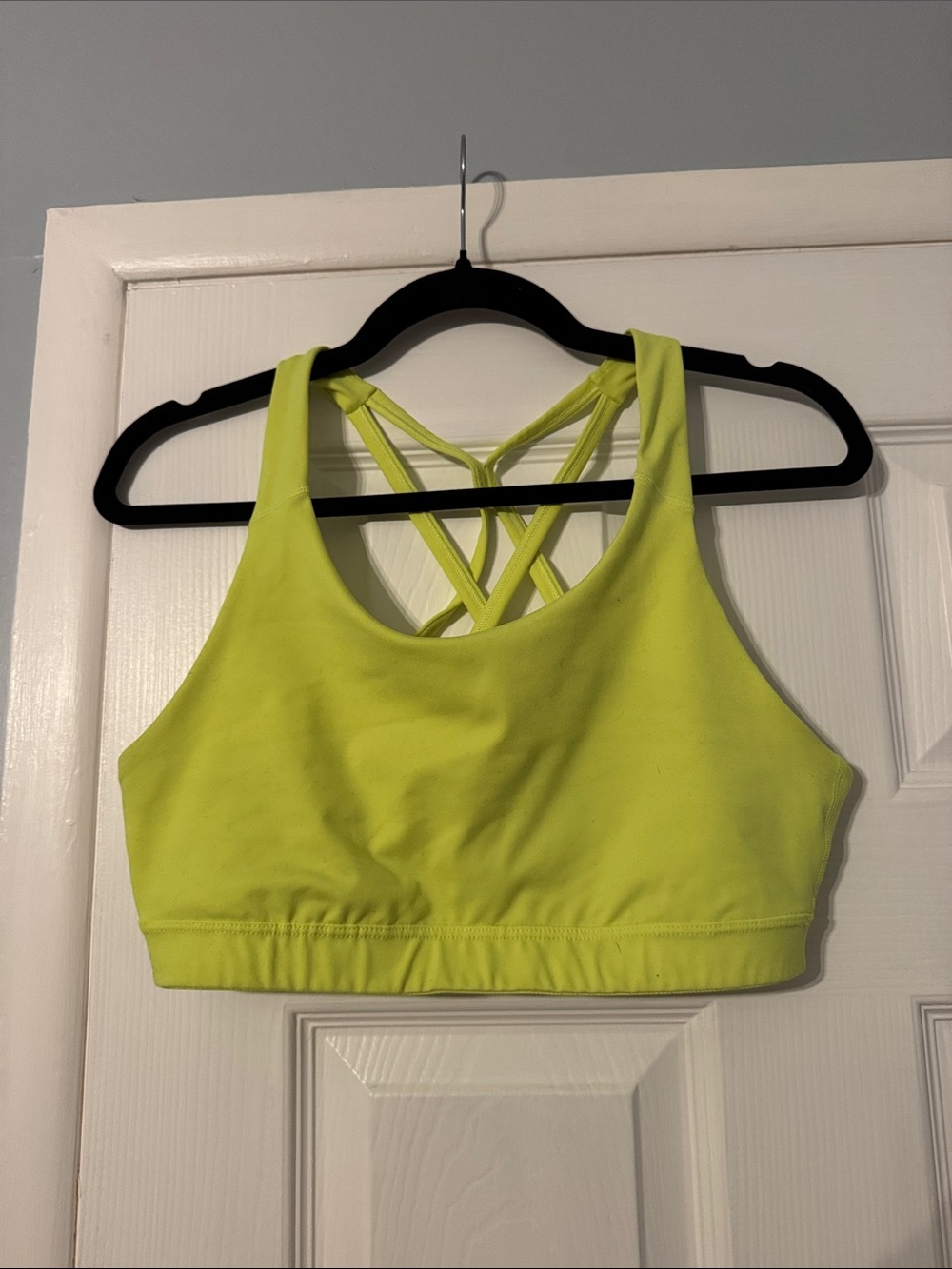 Old Navy Neon Lime Cross-Back Sports Bra